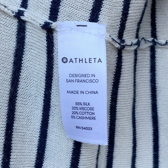 Athleta Retreat Stripe Silk Cashmere Blend Sweater - Picture 11 of 13